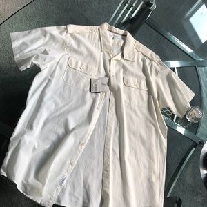 Murano collezione xlt. Cream. Button down shirt